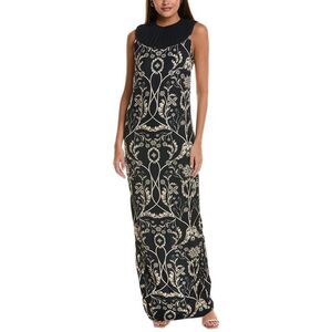 Agua by Agua Bendita Black and Cream Maxi Dress